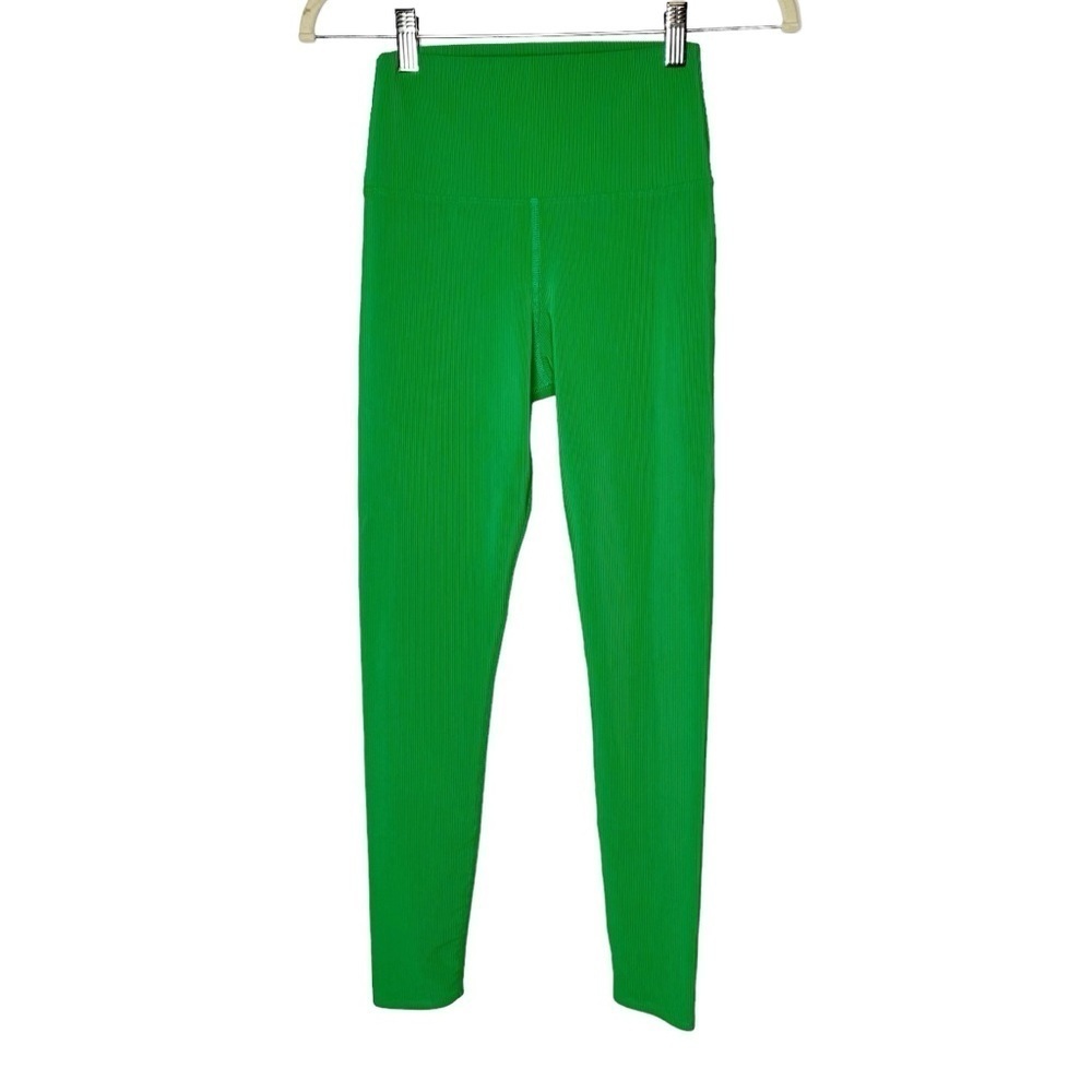 Beach Riot Ayla Legging in Jelly Bean Green Ribbed Small